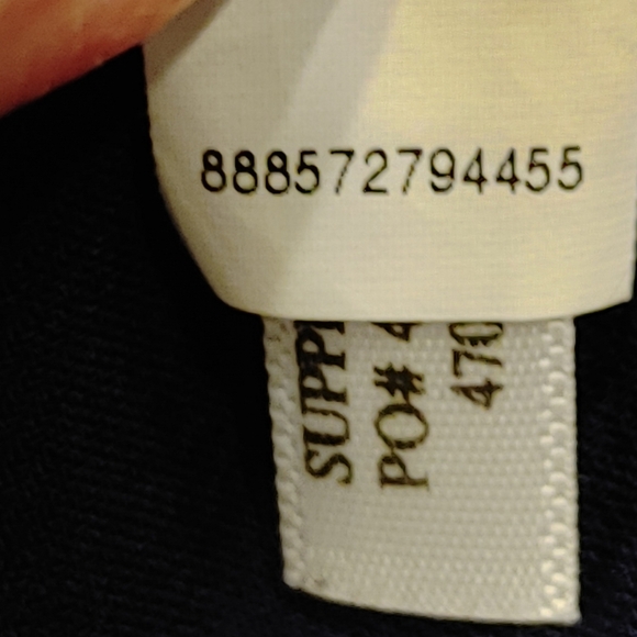 CHAPS CRISS CROSS FRONT HALTER TOP, MARINE NAVY L - Picture 9 of 11